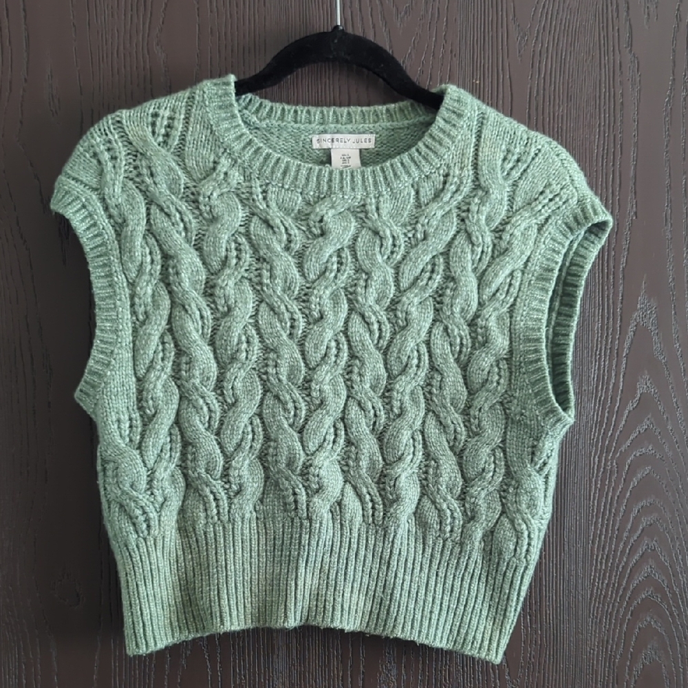 Sincerely Jules Mint Knit Sweater Vest